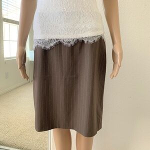 Betty Barclay !! chic skirt Size 8 taupe mud brown